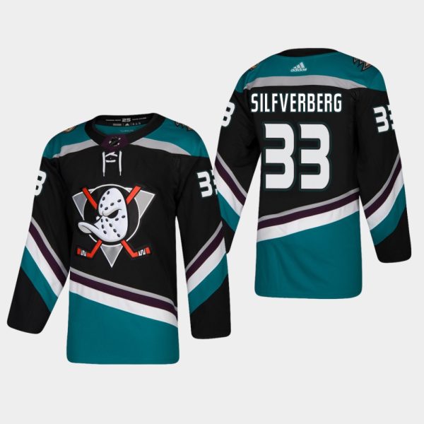 Herren Anaheim Ducks Eishockey Trikot Jakob Silfverberg #33 2018-19 SchwarzTeal Authentic